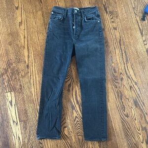 Agolde Riley Charcoal Denim Jeans
